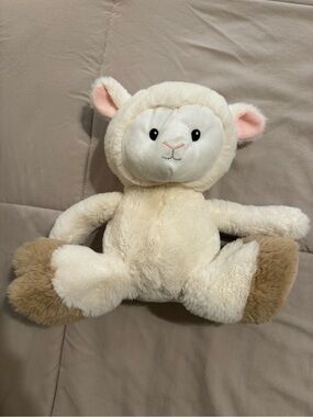 Plush Lamb Stuffed Animal - Cream with Tan Hooves